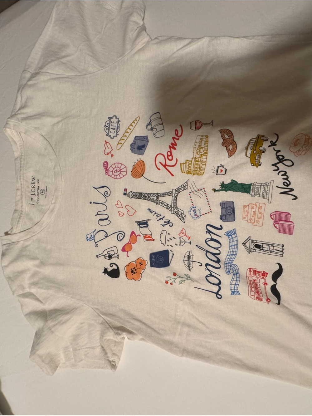 J. Crew White & Black Graphic Short Sleeve Tee Bundle Look - Picture 3 of 11